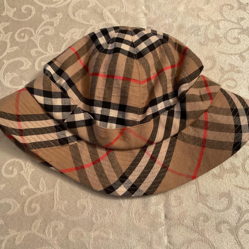 BURBERRYS LONDON Vintage Authentic Nova Check Cotton Bucket Hat Cap